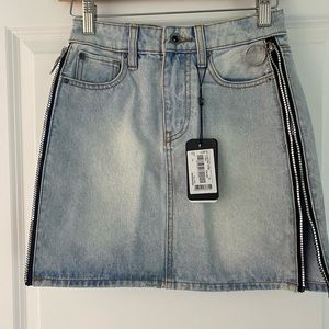A/X ARMANI EXCHANGE INDIGO DENIM MINI SKIRT, SIZE 0, MSRP $120.00 NWT